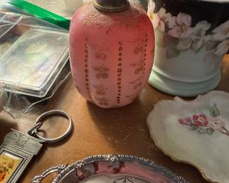 Cranberry cased glass Perfume for Atomizer