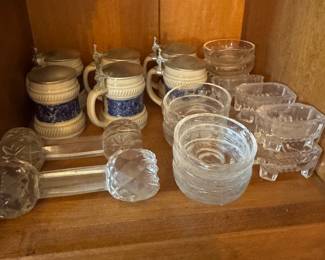 Glassware Desserts , Steins, Knife Rests