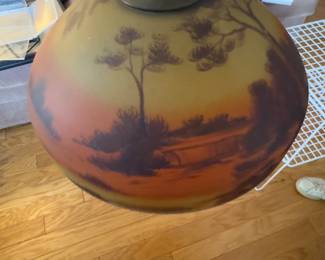 Phoenix Reverse Painted Hanging Lamp