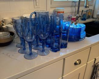 Blue Plastic ware