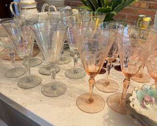 Depression Glass: Pink , Opalescent
