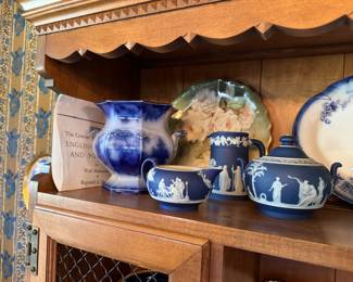 Flowblue, Wedgwood Dark Blue Basalt