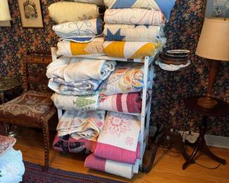 Quilts - many hand worked