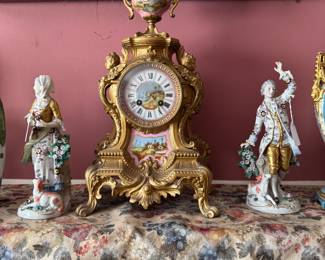 French Mantle Clock, French Figures