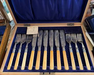 Fish Set, French Ivory