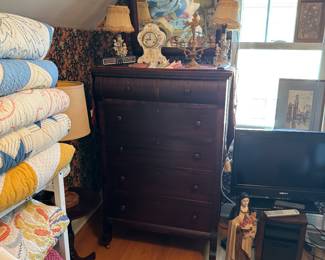 Mahogany Chest w/ Mirror,