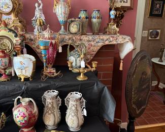 Villeroy & Boch Vases, Porcelain Vases, Nippon two handled Vase, etc