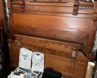 Walnut Victorian Bedstand