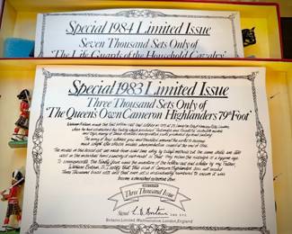 Vintage and antique British soldiers, most in original boxes - 1983 Limited Edition Queen’s Own Cameron Highlanders