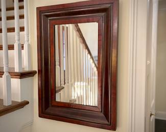 Antique wood wall mirror