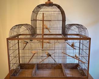 Antique 1860s French birdcage (birds are not real)