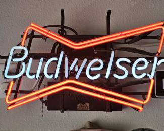 Budweiser Neon Bar Sign, Working