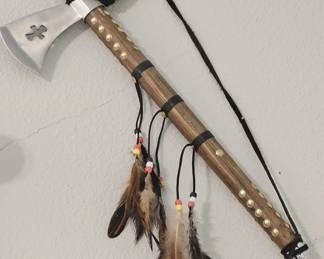 Feather Tomahawk Peace Pipe (Reproduction)