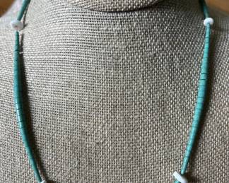 Turquoise & Sterling Silver Heishi Southwest