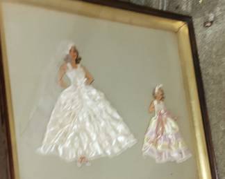 Paper dolls framed 
