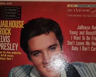 Elvis 45 records with exceptional sleeves