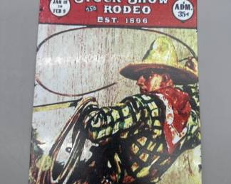 Vintage Fort Worth Stock Show & Rodeo Metal Sign