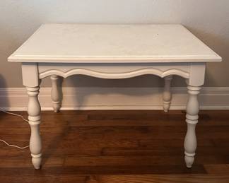 Painted White Farmhouse Accent / Side Table