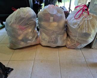 Bags of yarn suitable for crafts