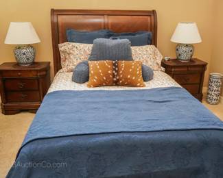 Five-piece sleigh bed bedroom set