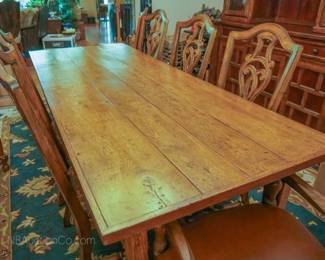 French country style dining table and chairs