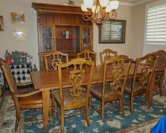 French country style dining table and chairs