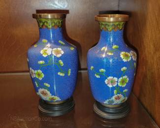 Cloisonne vases