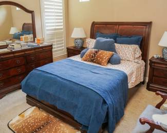 Five-piece sleigh bed bedroom set