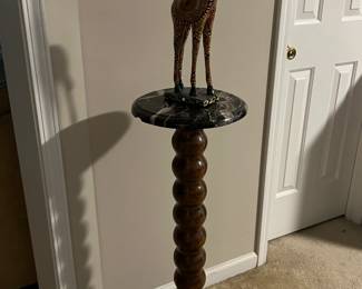 Marble top decorative table, giraffe