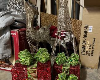Sparkly outdoor Christmas lawn ornaments