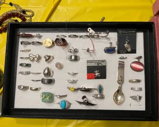 More rings and an adorable collectible silver baby spoon