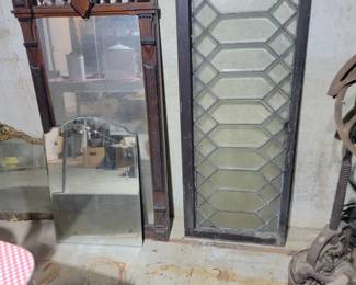 Antique mirrors and window
