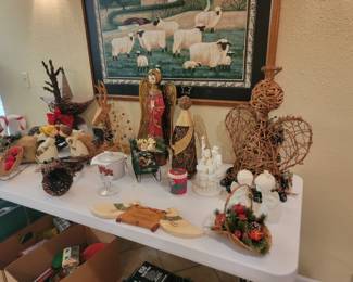 Vintage and modern Christmas decor