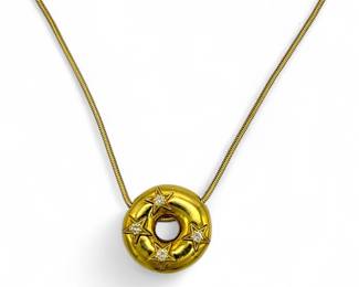 Jose Hess Diamond & 18K Yellow Gold Necklace