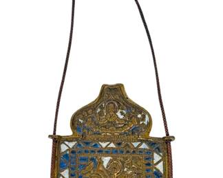 Antique Russian Enameled Metal Icon