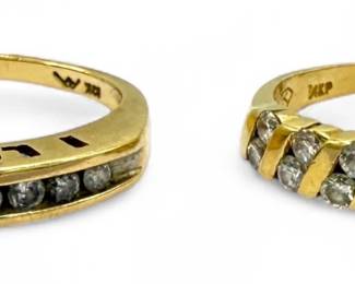 10K & 14K Yellow Gold Diamond Rings