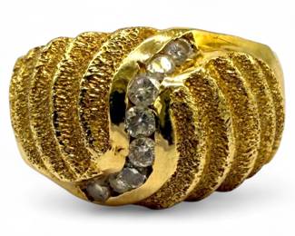 14K Yellow Gold Diamond Ring