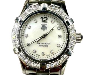 Tag Heuer Diamond Mother-of-Pearl Ladies Watch - WAG1416