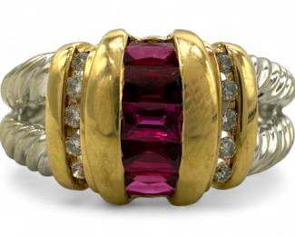 Diamond & Ruby 14K Gold Ring