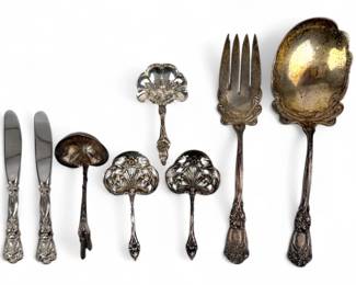 (6) Antique Sterling Silver Serving Pieces PLUS