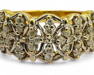 Diamond 10K Yellow Gold Ring
