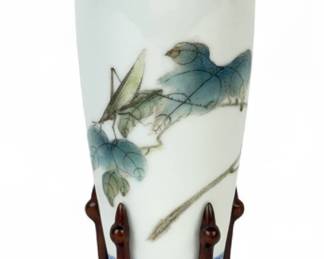 Hand Painted Chinese Egg-Shell Porcelain Vase