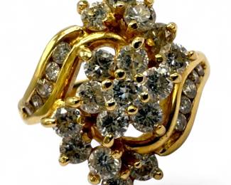 14K Yellow Gold Diamond Ring