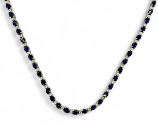 EFFE Diamond & Sapphire Sterling Silver Necklace