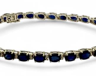 EFFY Diamond & Sapphire 14K Gold Tennis Bracelet