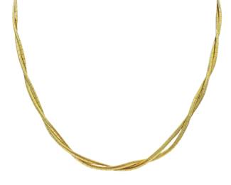 UNO-A-ERRE 14K Gold Italian Woven Necklace