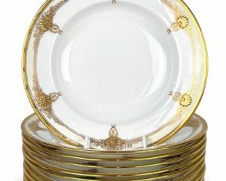 (11pc) Tiffany & Co. Minton Gold Fruit Bowls