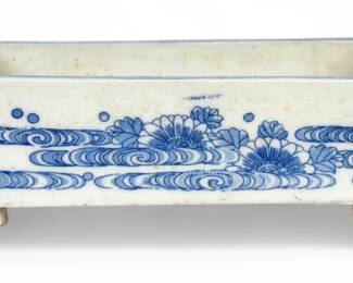 Asian Blue & White Rectangular Jardiniere