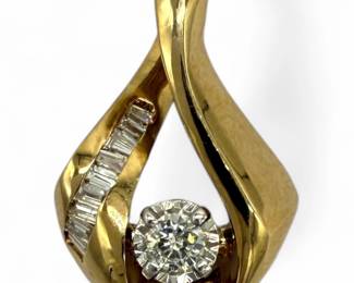 Diamond 14K Yellow Gold Pendant