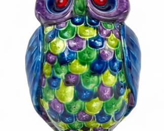Alvino Bagni Italian Mid Century Modern Owl Piggy Bank